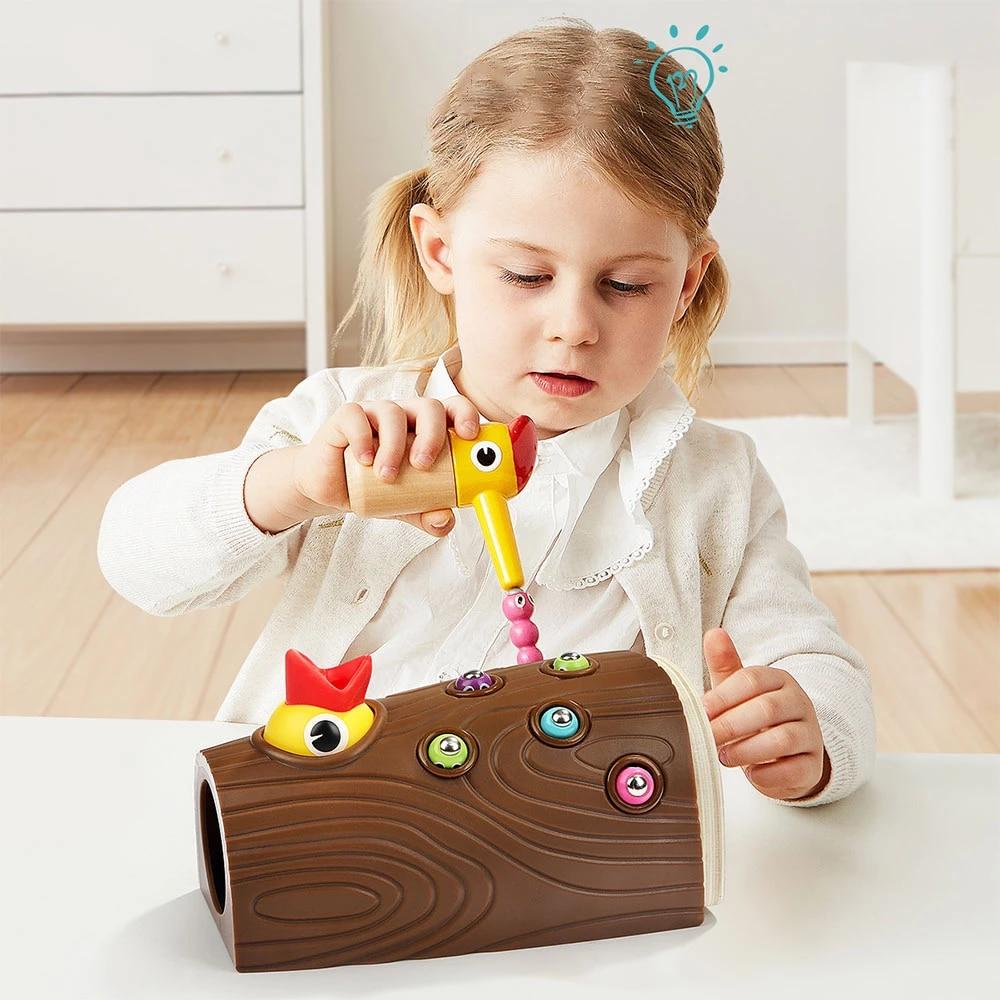 FeedingBird™ - Jouets magnétique attrape - ver | Jeux enfants - Mommy & Me