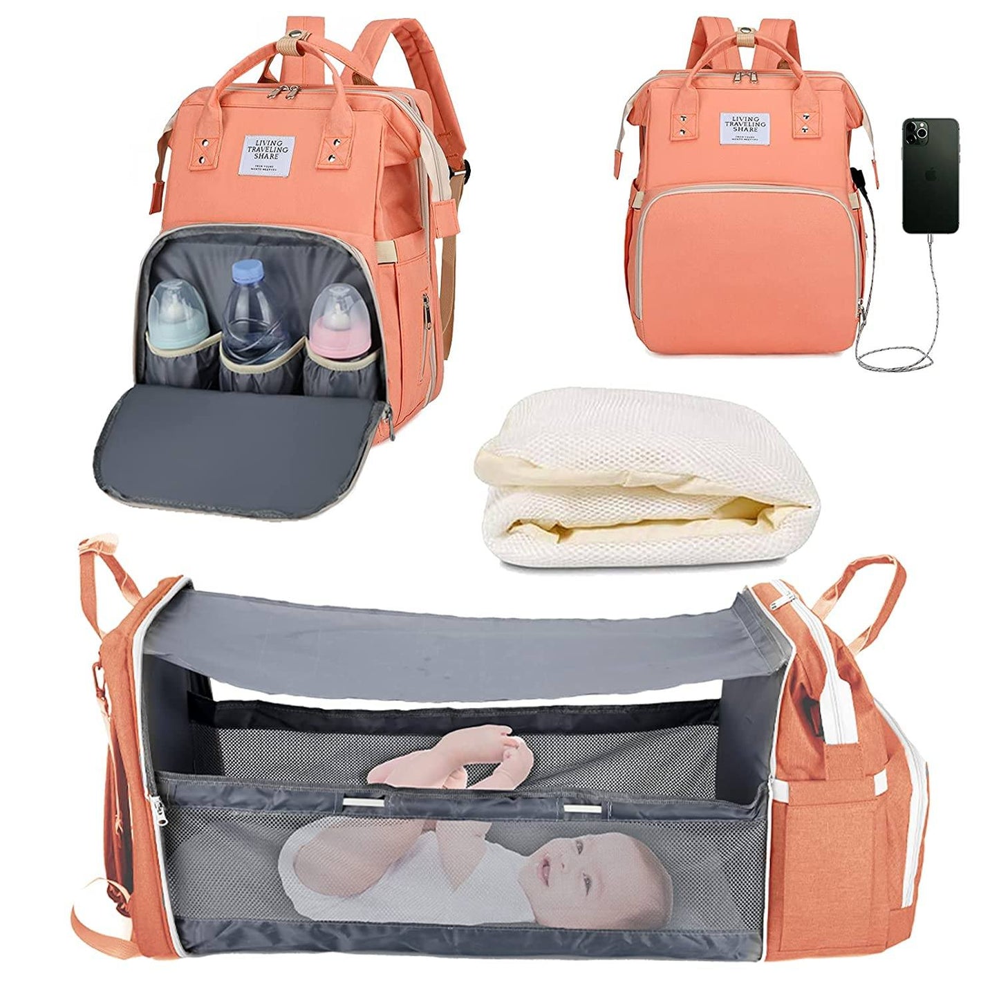 Sac à langer portatif | Berceau de voyage BabyNappy™ - Mommy & Me