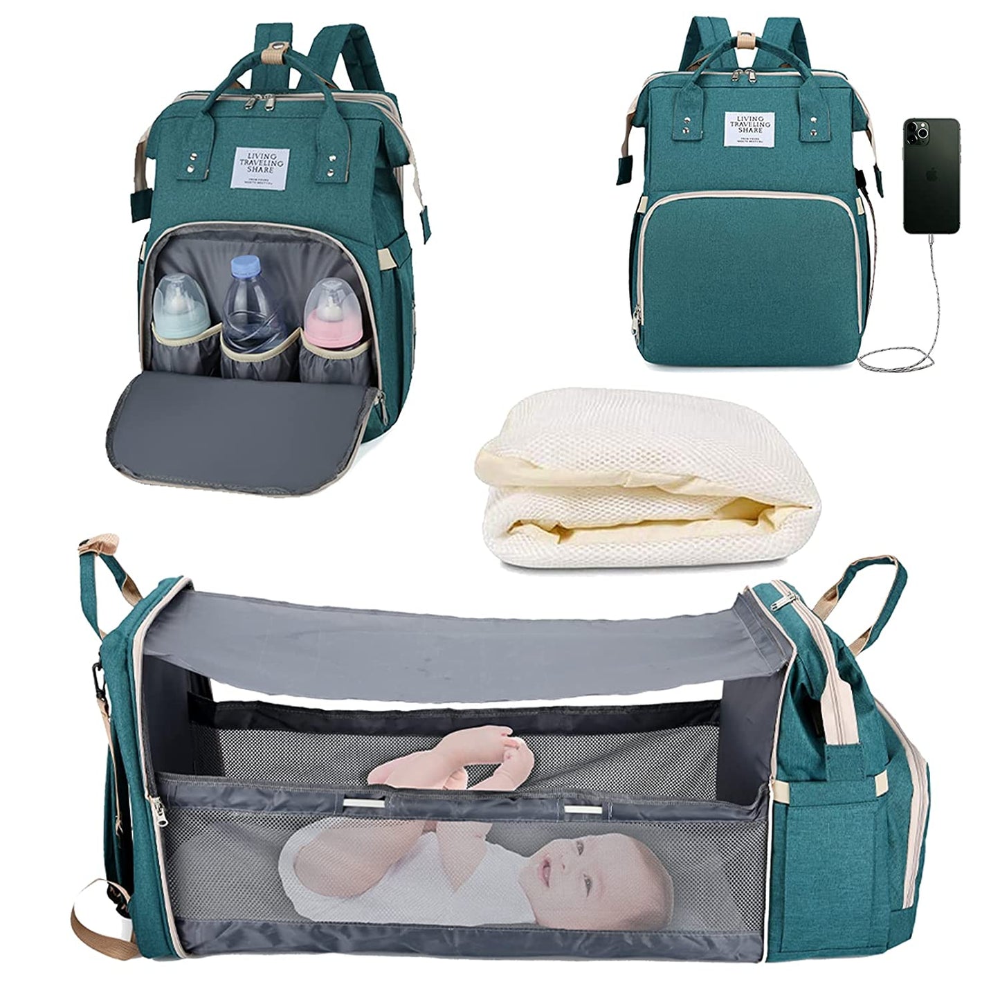 Sac à langer portatif | Berceau de voyage BabyNappy™ - Mommy & Me